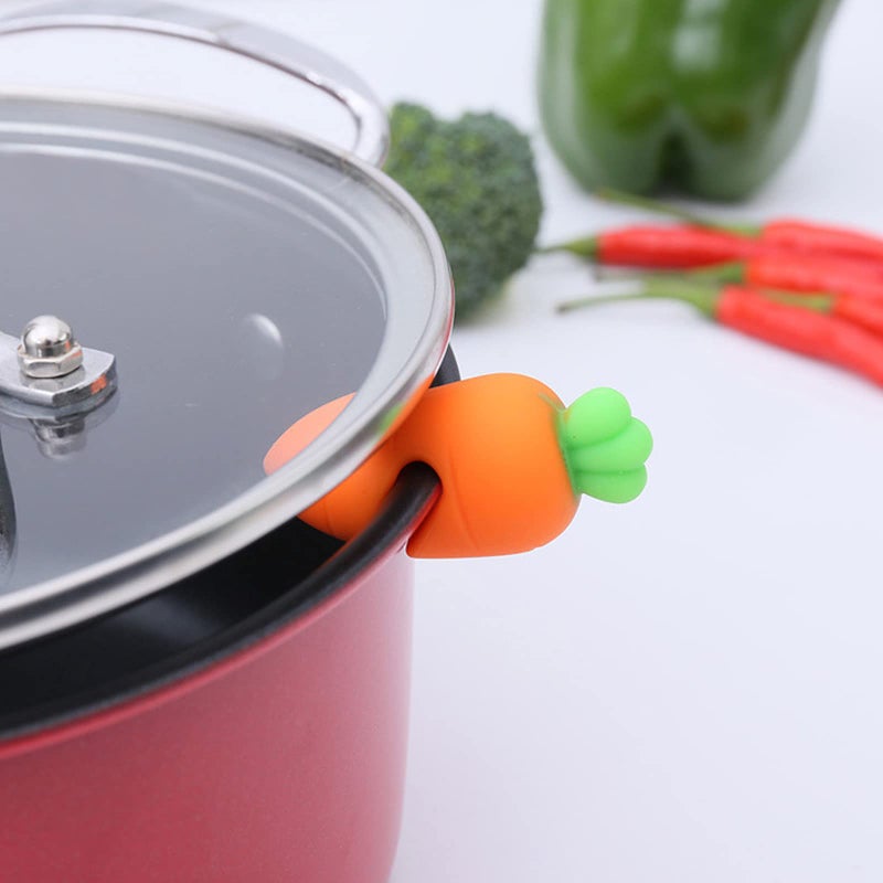 tokerut 3 Pack Pot Lid Lifter Silicone Spill Proof Lid Lifter Splash-Proof Steam Release Pan pot lid lifter Kitchen Tool Decoration Pot Lid - Image 2